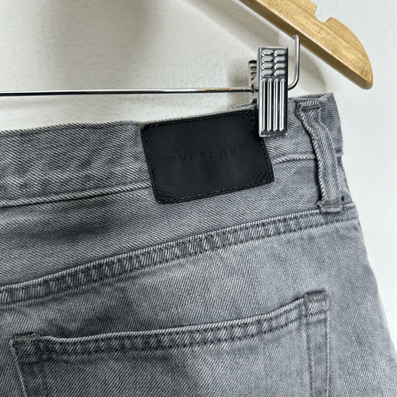 EVERLANE THE 90'S CHEEKY JEAN Gray ORGANIC COTTON high rise womens 30 CROP - Picture 5 of 10